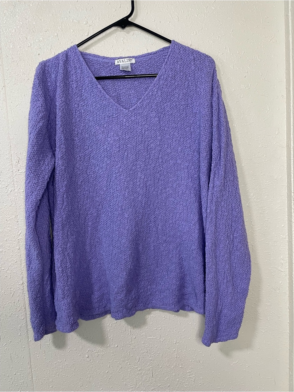 AVALIN Lavender V-Neck Lightweight Knit Sweater